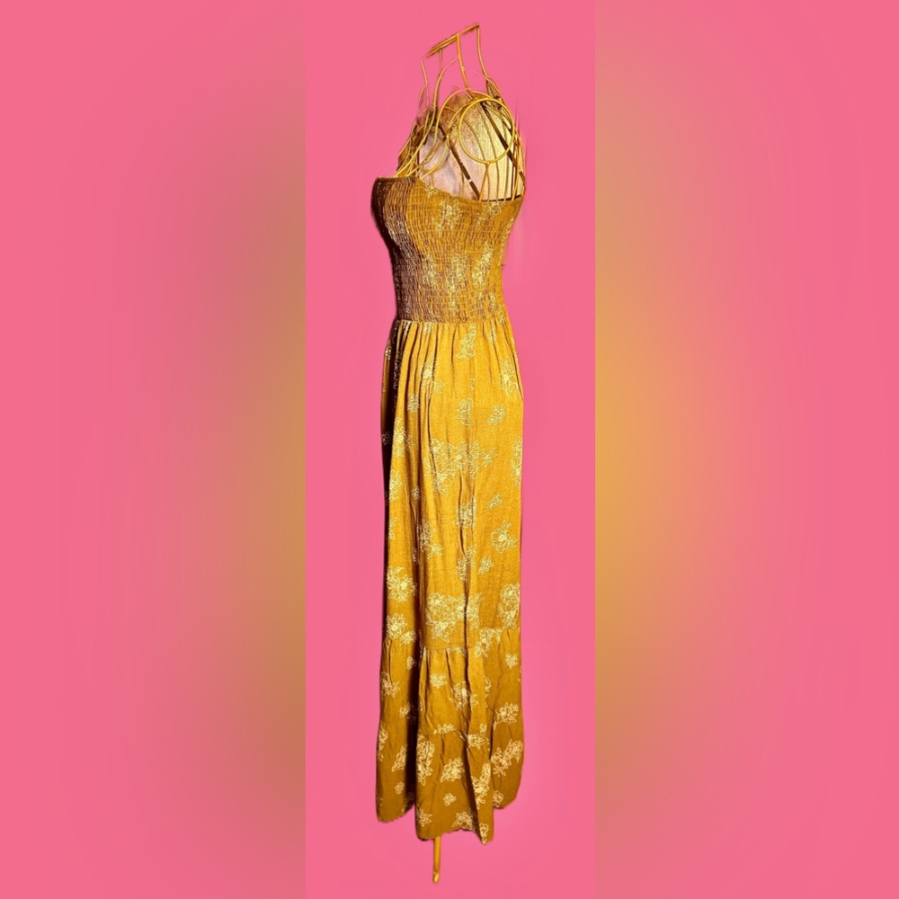 Only 1 Left: NWT Ces Femme Trendy Wide Leg Camel Boho Jumpsuit, 100% Rayon, Med - Picture 11 of 16